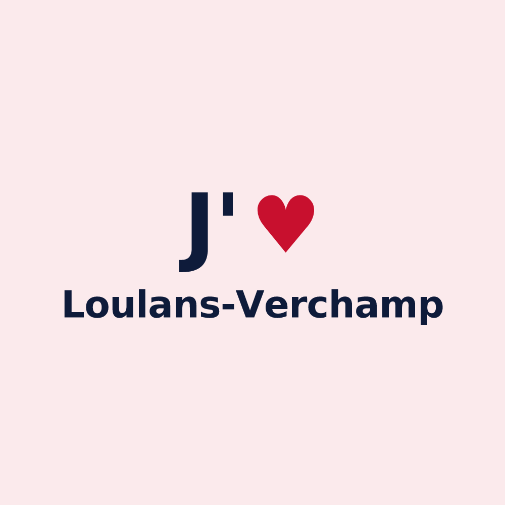Magnet personnalisé Loulans-Verchamp — design J'aime Loulans-Verchamp