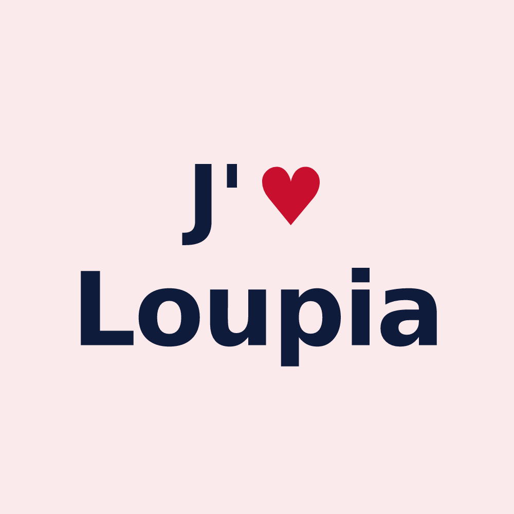 Magnet personnalisé Loupia — design J'aime Loupia