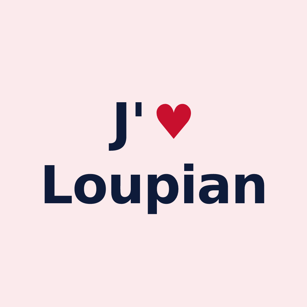 Magnet personnalisé Loupian — design J'aime Loupian