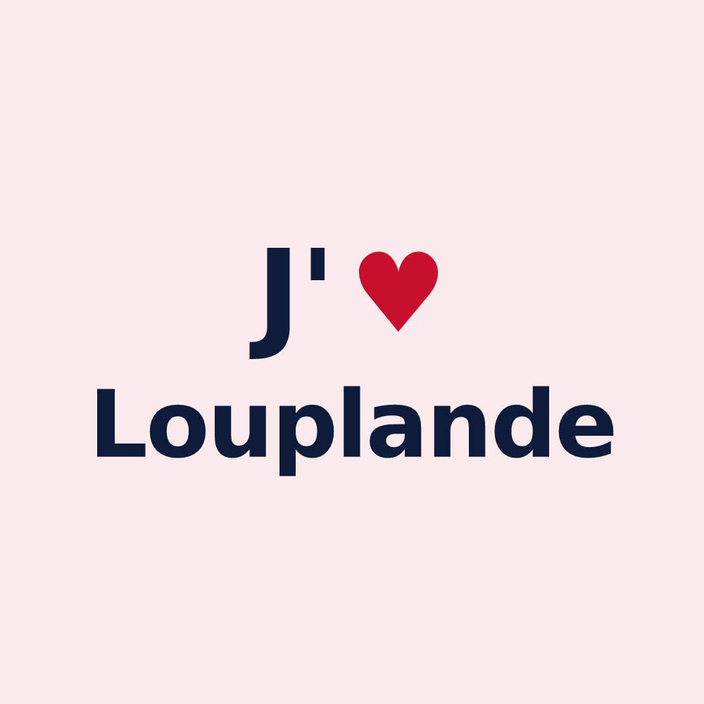 Magnet personnalisé Louplande — design J'aime Louplande