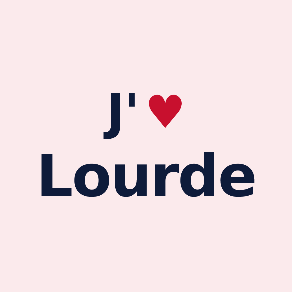 Magnet personnalisé Lourde — design J'aime Lourde