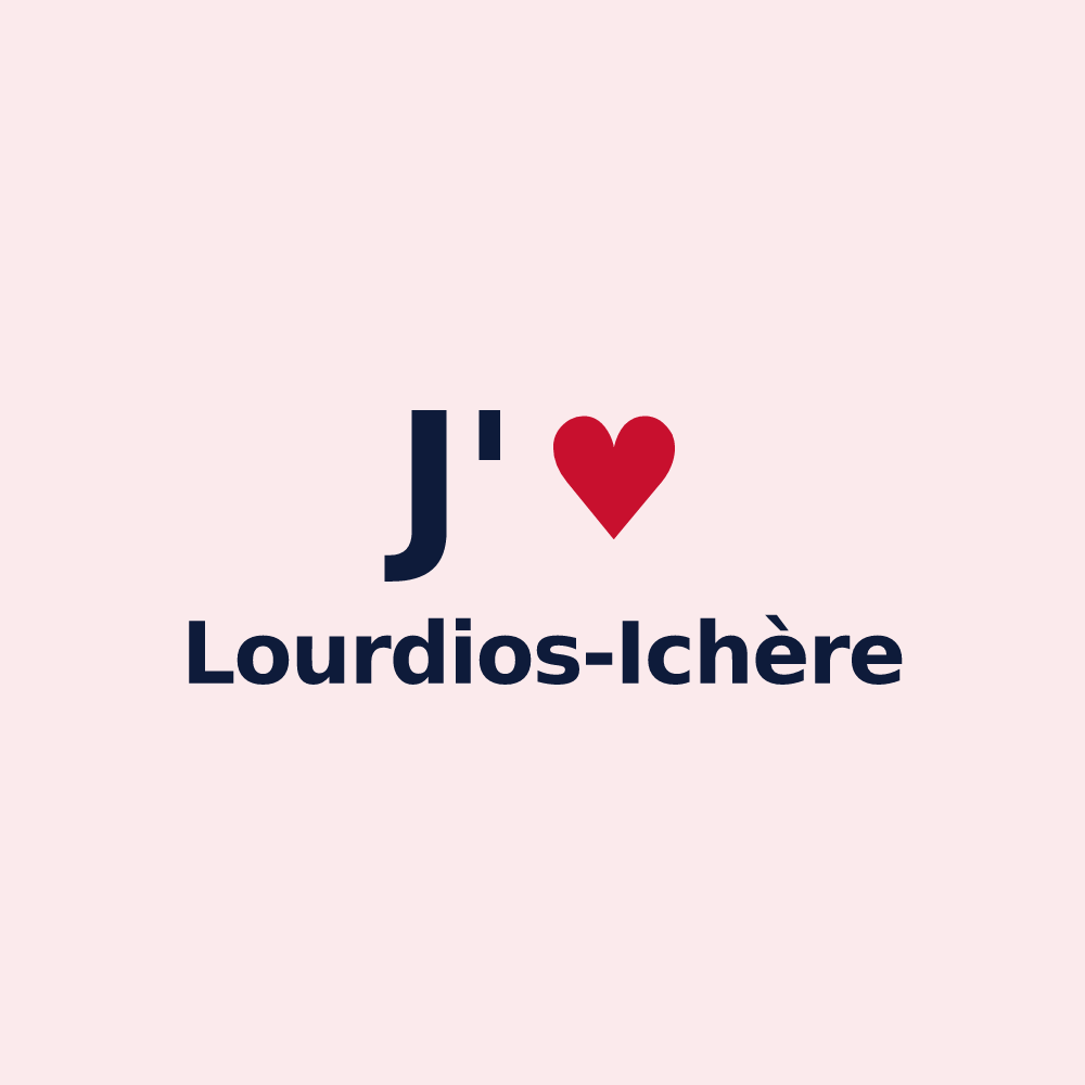 Magnet personnalisé Lourdios-Ichère — design J'aime Lourdios-Ichère