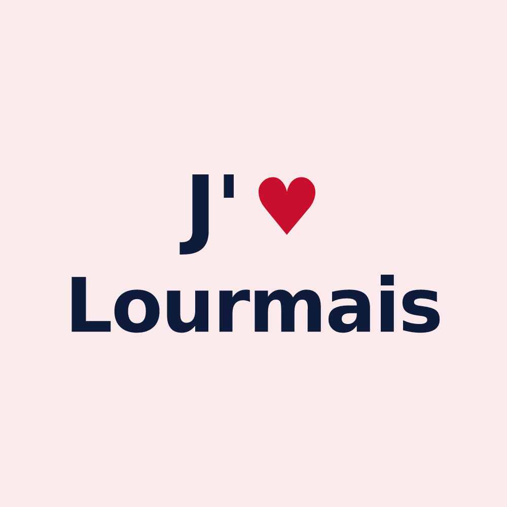 Magnet personnalisé Lourmais — design J'aime Lourmais