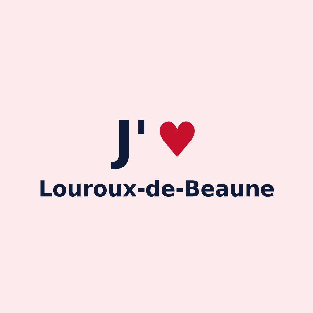 Magnet personnalisé Louroux-de-Beaune — design J'aime Louroux-de-Beaune