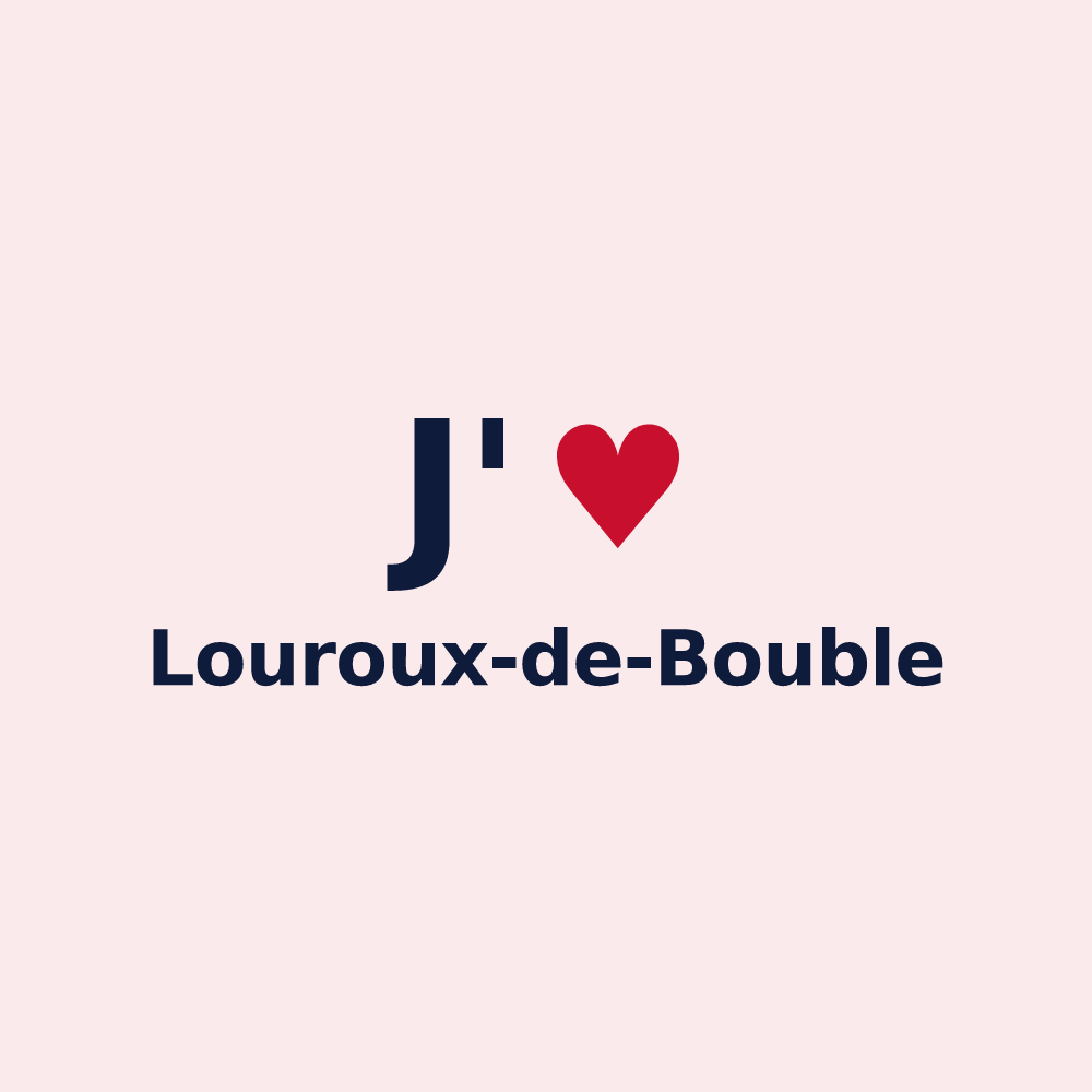 Magnet personnalisé Louroux-de-Bouble — design J'aime Louroux-de-Bouble