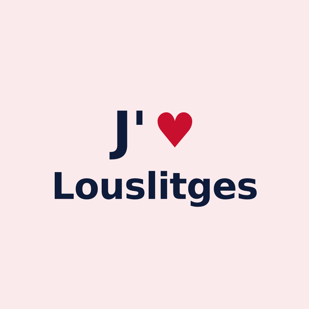 Magnet personnalisé Louslitges — design J'aime Louslitges