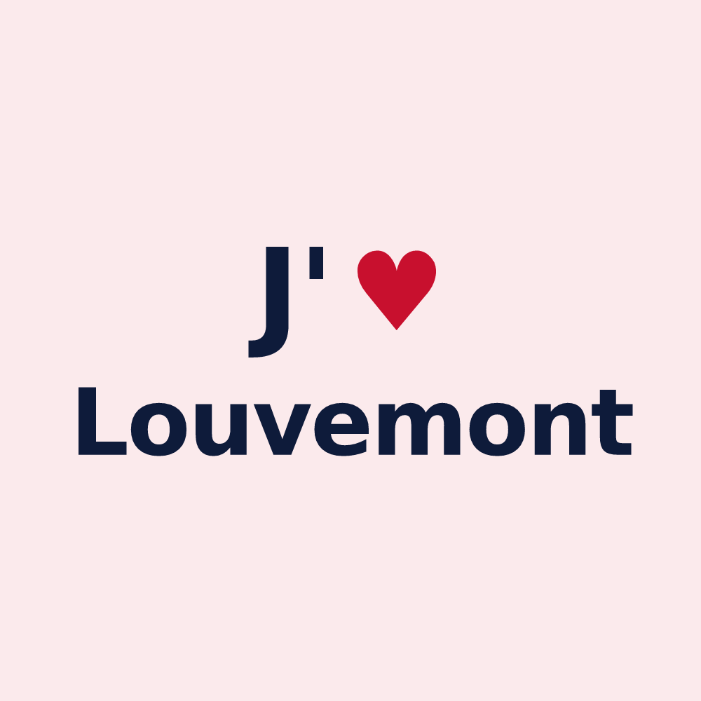 Magnet personnalisé Louvemont — design J'aime Louvemont