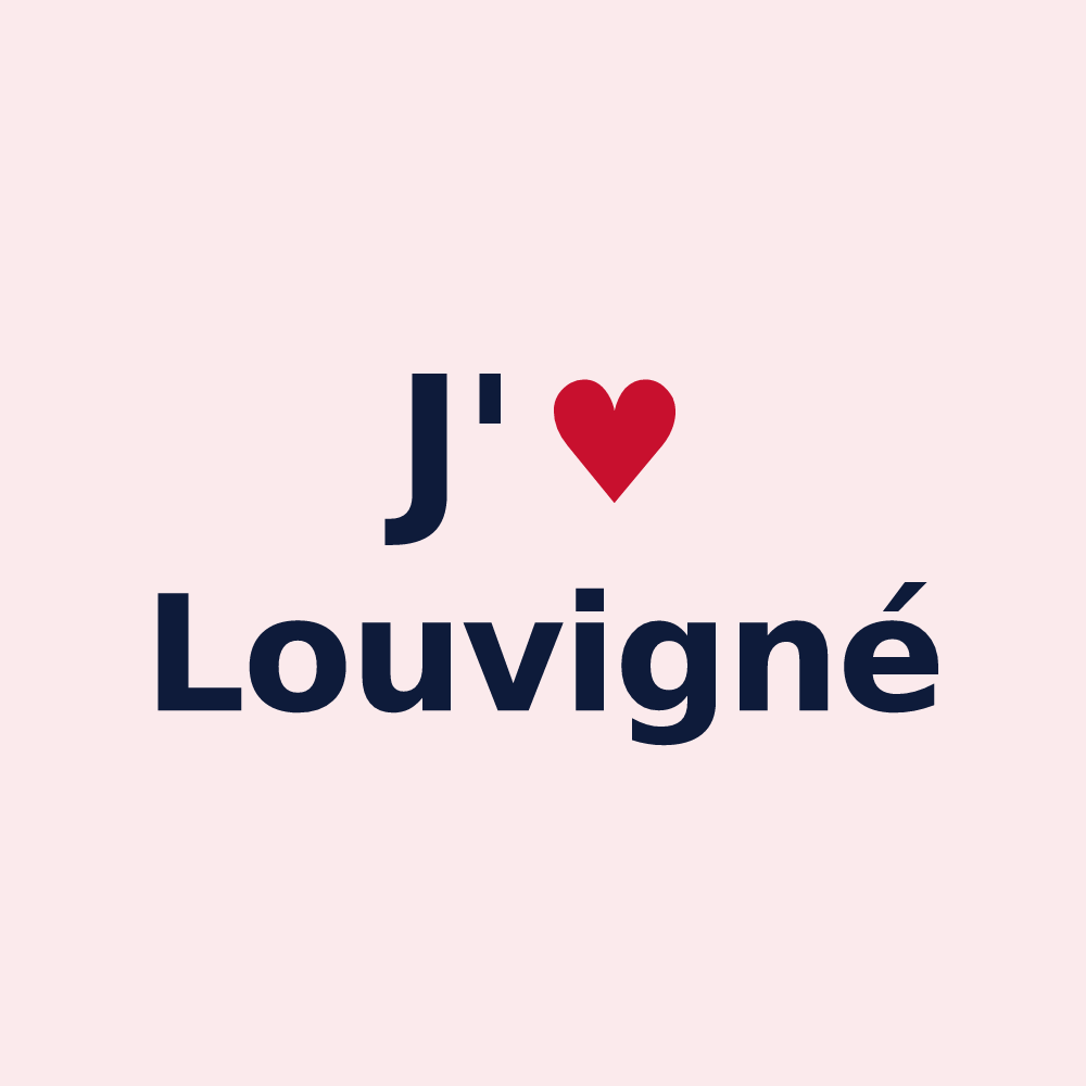 Magnet personnalisé Louvigné — design J'aime Louvigné