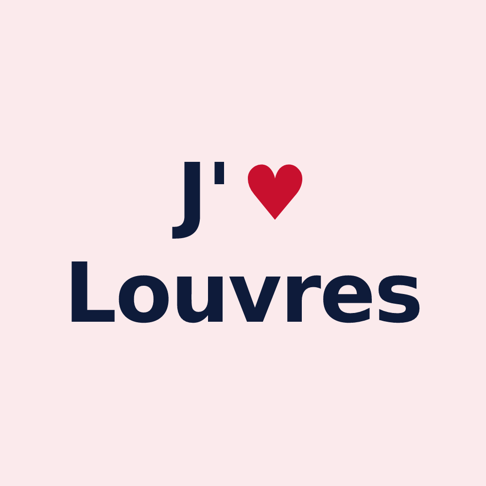 Magnet personnalisé Louvres — design J'aime Louvres