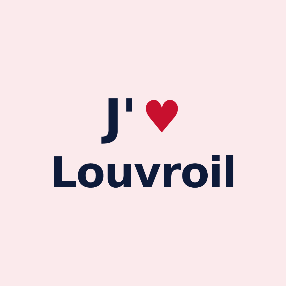 Magnet personnalisé Louvroil — design J'aime Louvroil