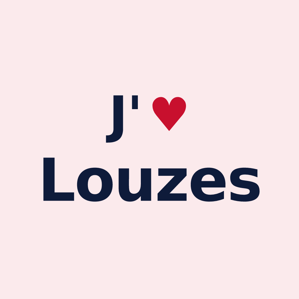 Magnet personnalisé Louzes — design J'aime Louzes