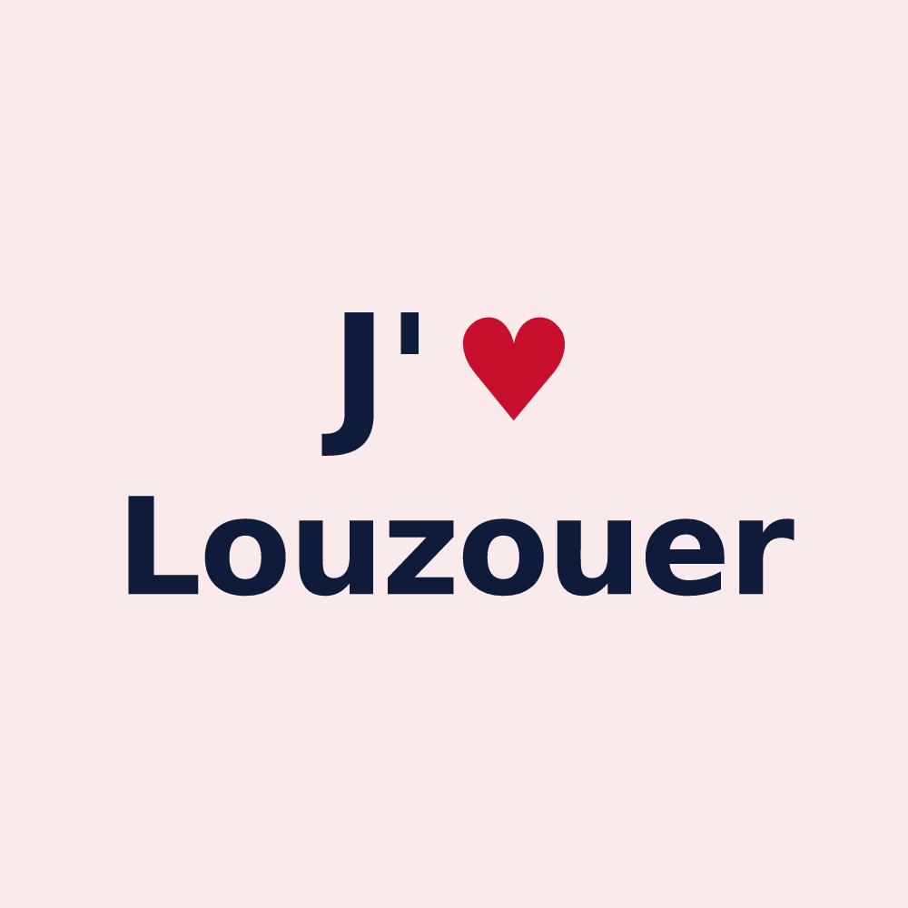 Magnet personnalisé Louzouer — design J'aime Louzouer