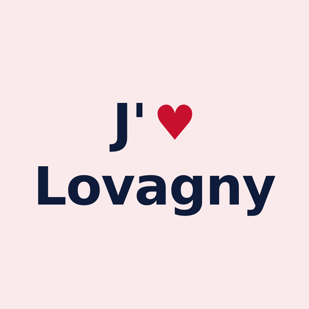 Magnet personnalisé Lovagny — design J'aime Lovagny