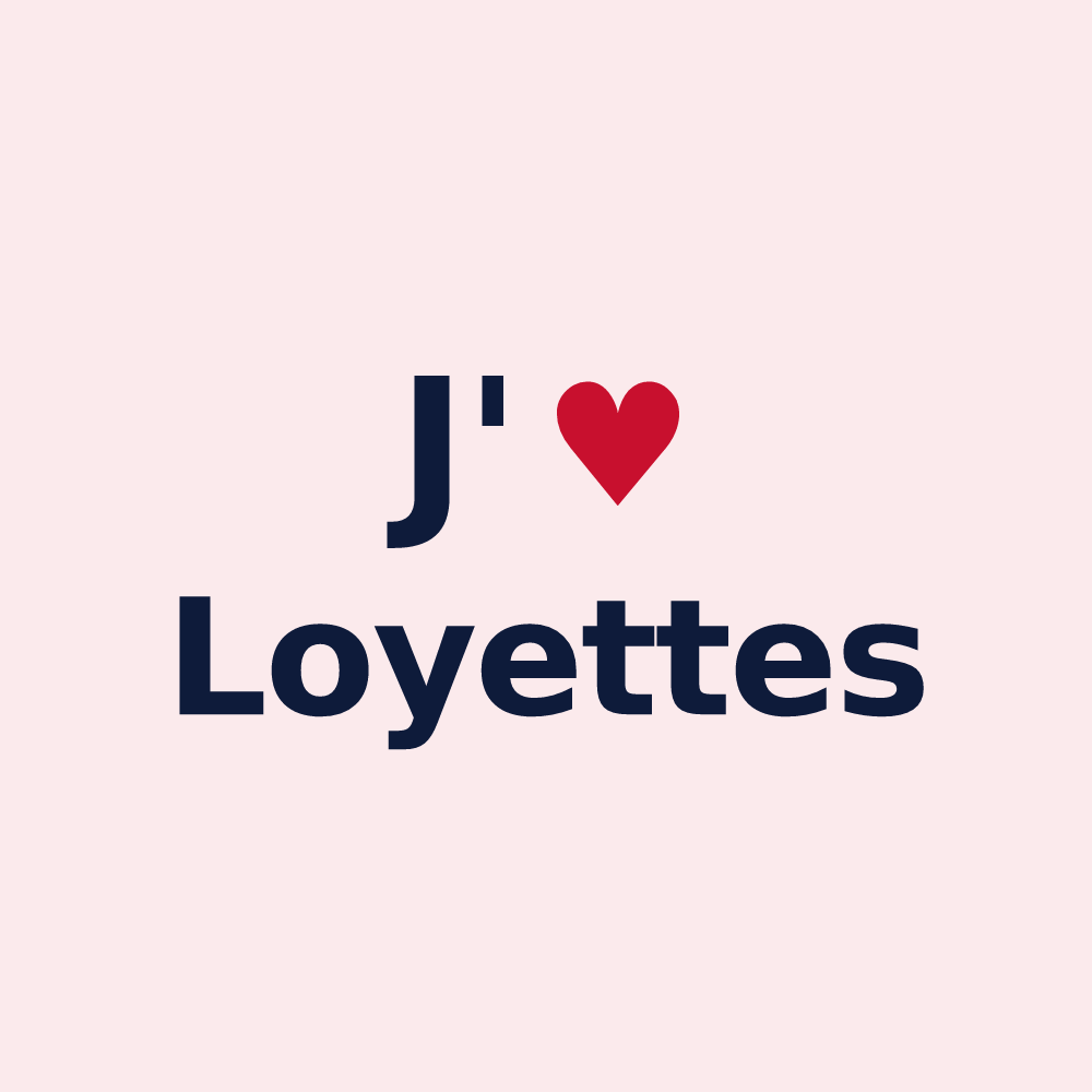 Magnet personnalisé Loyettes — design J'aime Loyettes