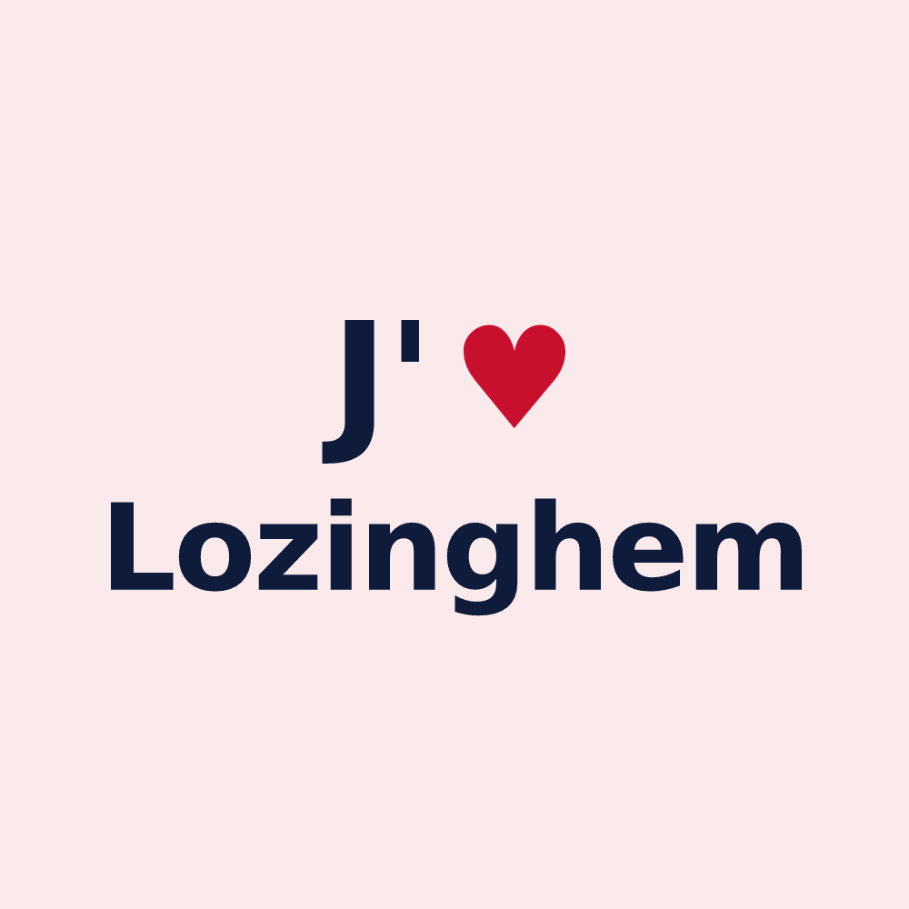 Magnet personnalisé Lozinghem — design J'aime Lozinghem
