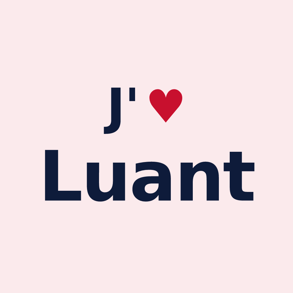 Magnet personnalisé Luant — design J'aime Luant