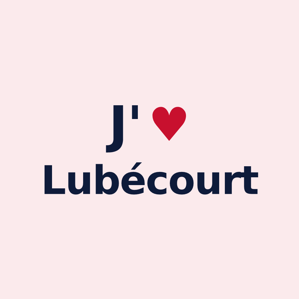 Magnet personnalisé Lubécourt — design « J'aime Lubécourt » imprimé sur le magnet