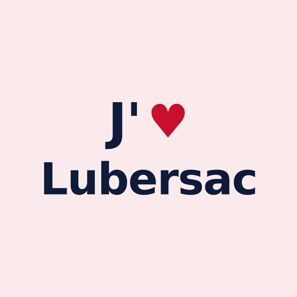 Magnet personnalisé Lubersac — design J'aime Lubersac
