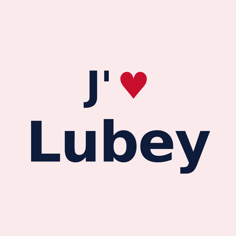 Magnet personnalisé Lubey — design J'aime Lubey