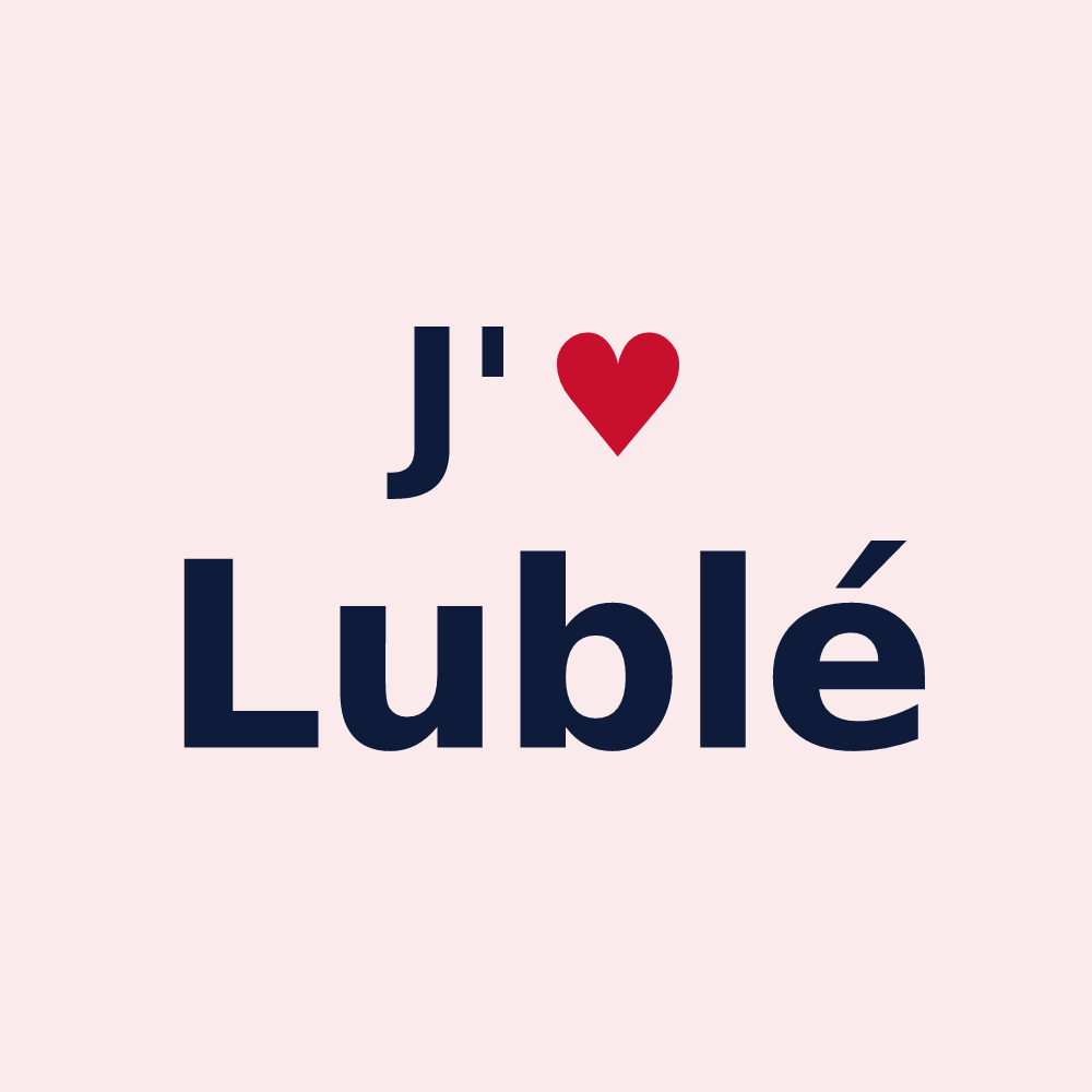 Magnet personnalisé Lublé — design J'aime Lublé