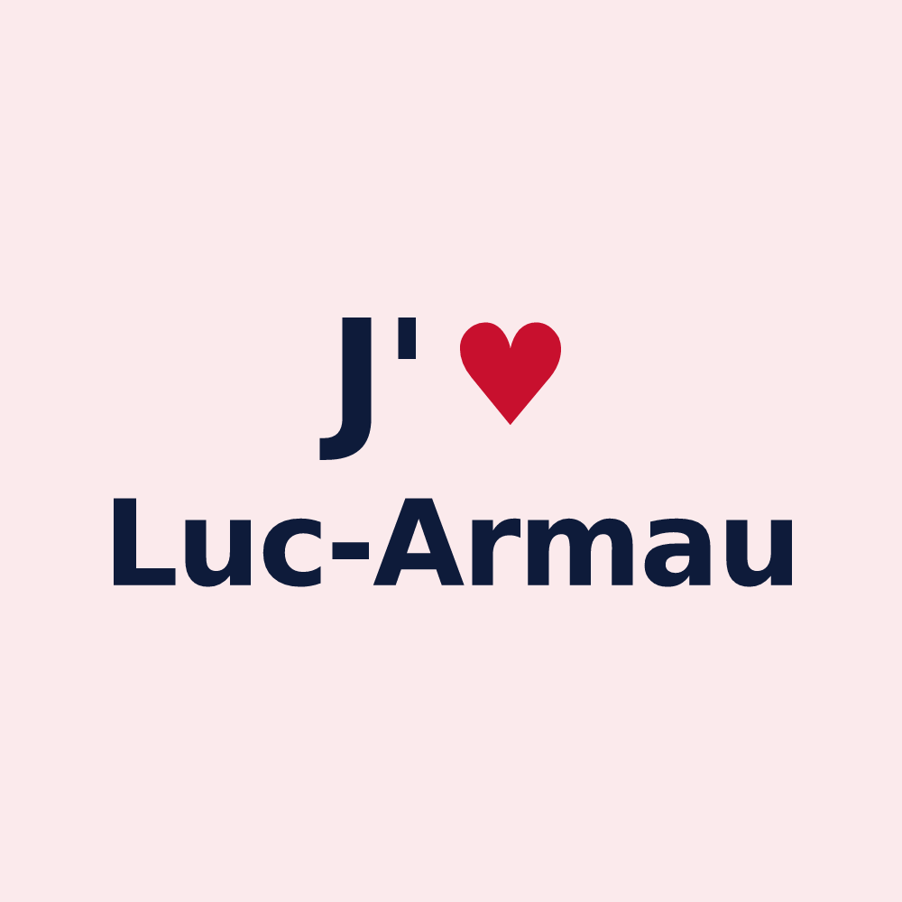 Magnet personnalisé Luc-Armau — design J'aime Luc-Armau
