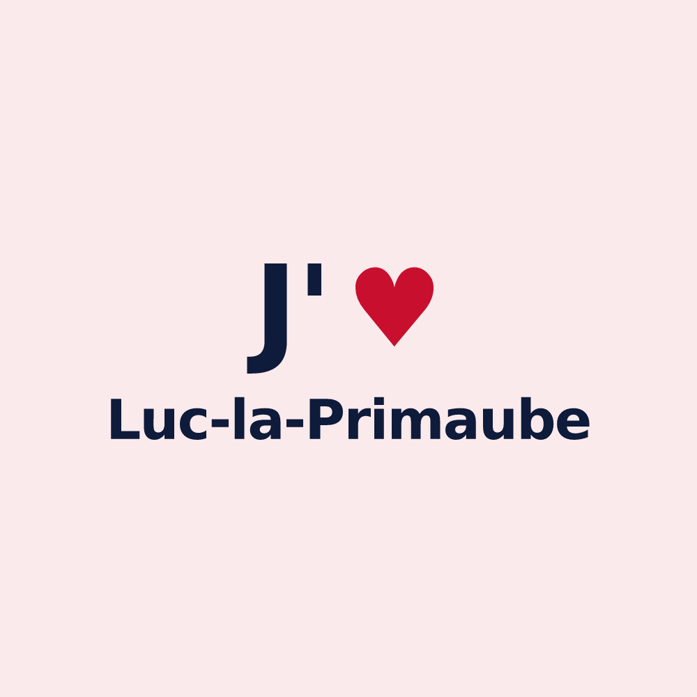 Magnet personnalisé Luc-la-Primaube — design J'aime Luc-la-Primaube