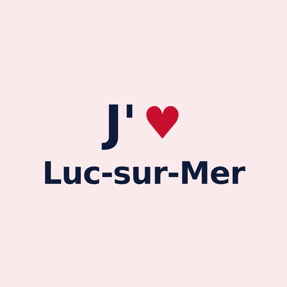 Magnet personnalisé Luc-sur-Mer — design J'aime Luc-sur-Mer