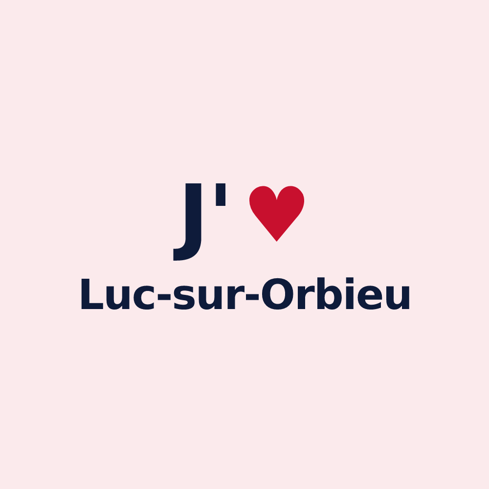 Magnet personnalisé Luc-sur-Orbieu — design J'aime Luc-sur-Orbieu