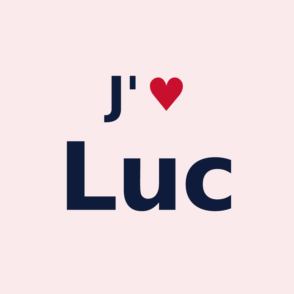 Magnet personnalisé Luc — design J'aime Luc
