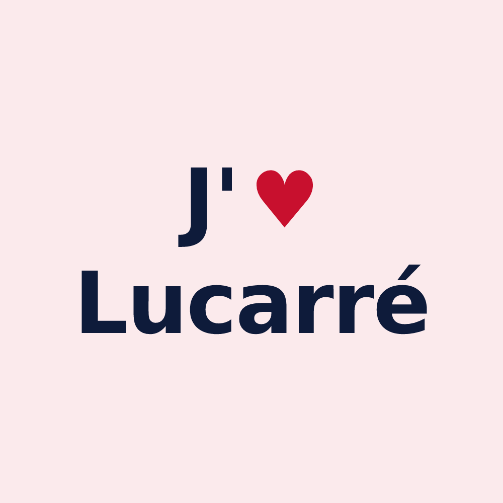 Magnet personnalisé Lucarré — design J'aime Lucarré