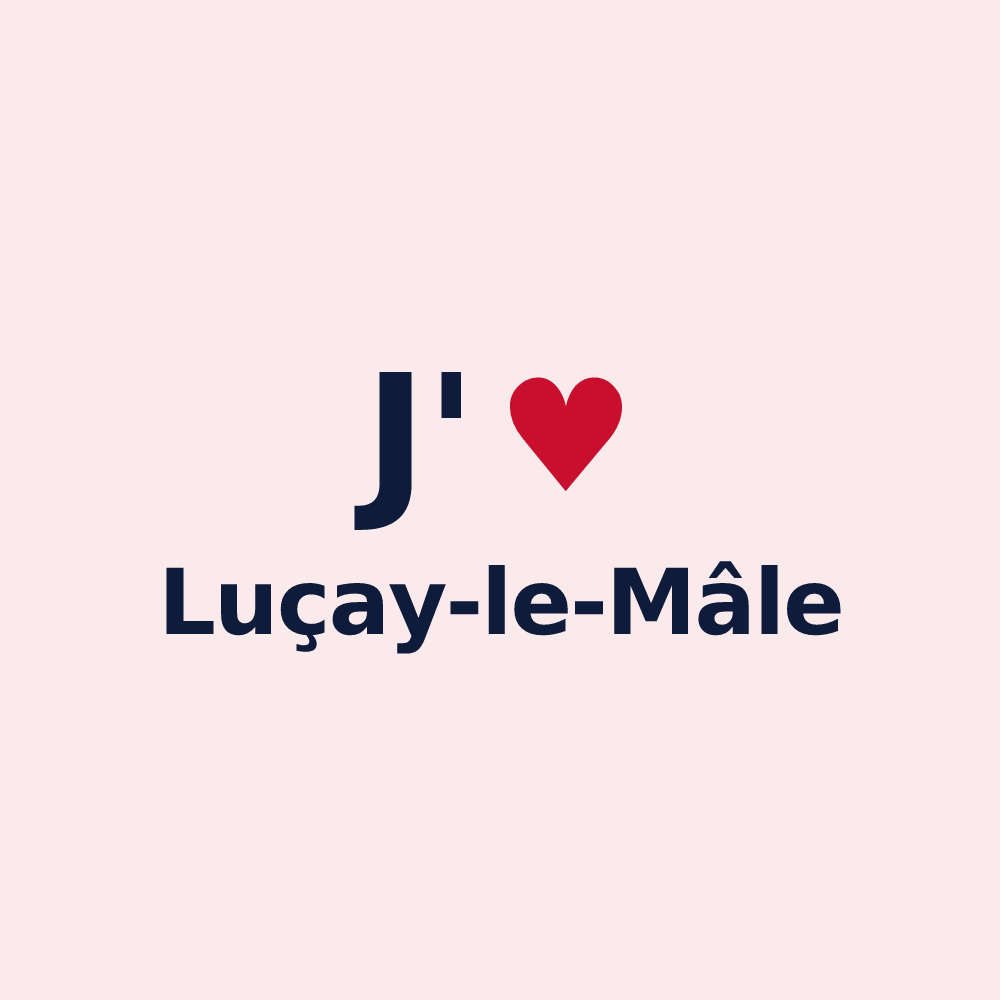 Magnet personnalisé Luçay-le-Mâle — design J'aime Luçay-le-Mâle