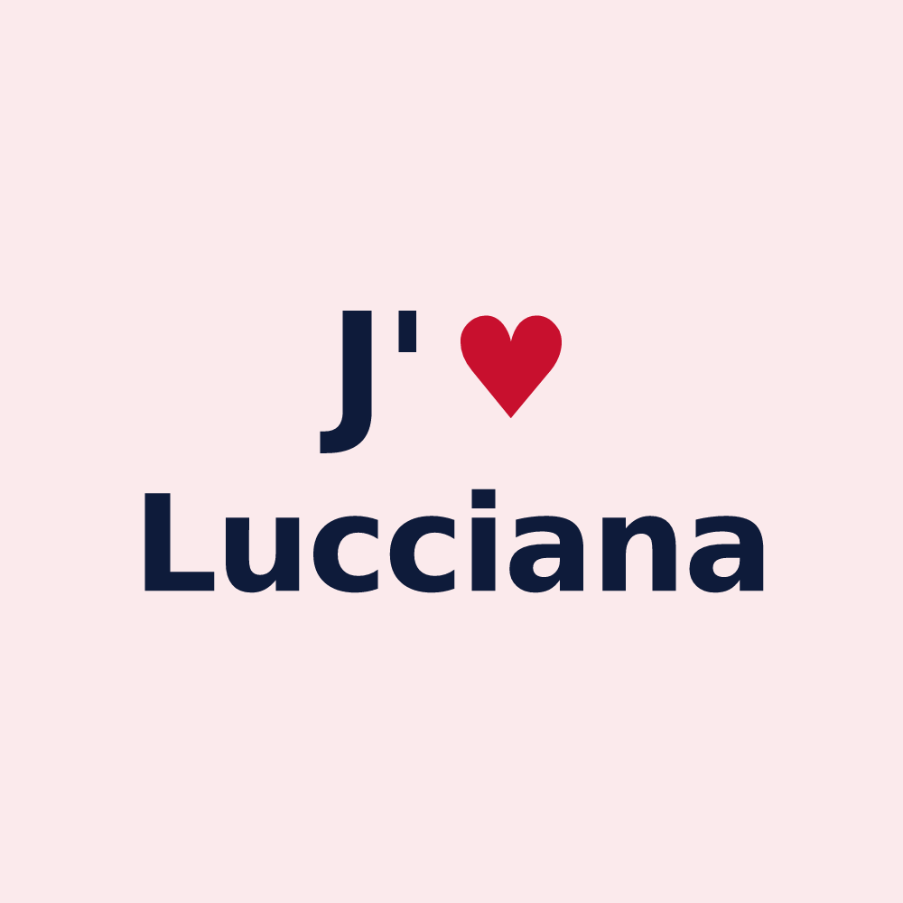 Magnet personnalisé Lucciana — design J'aime Lucciana
