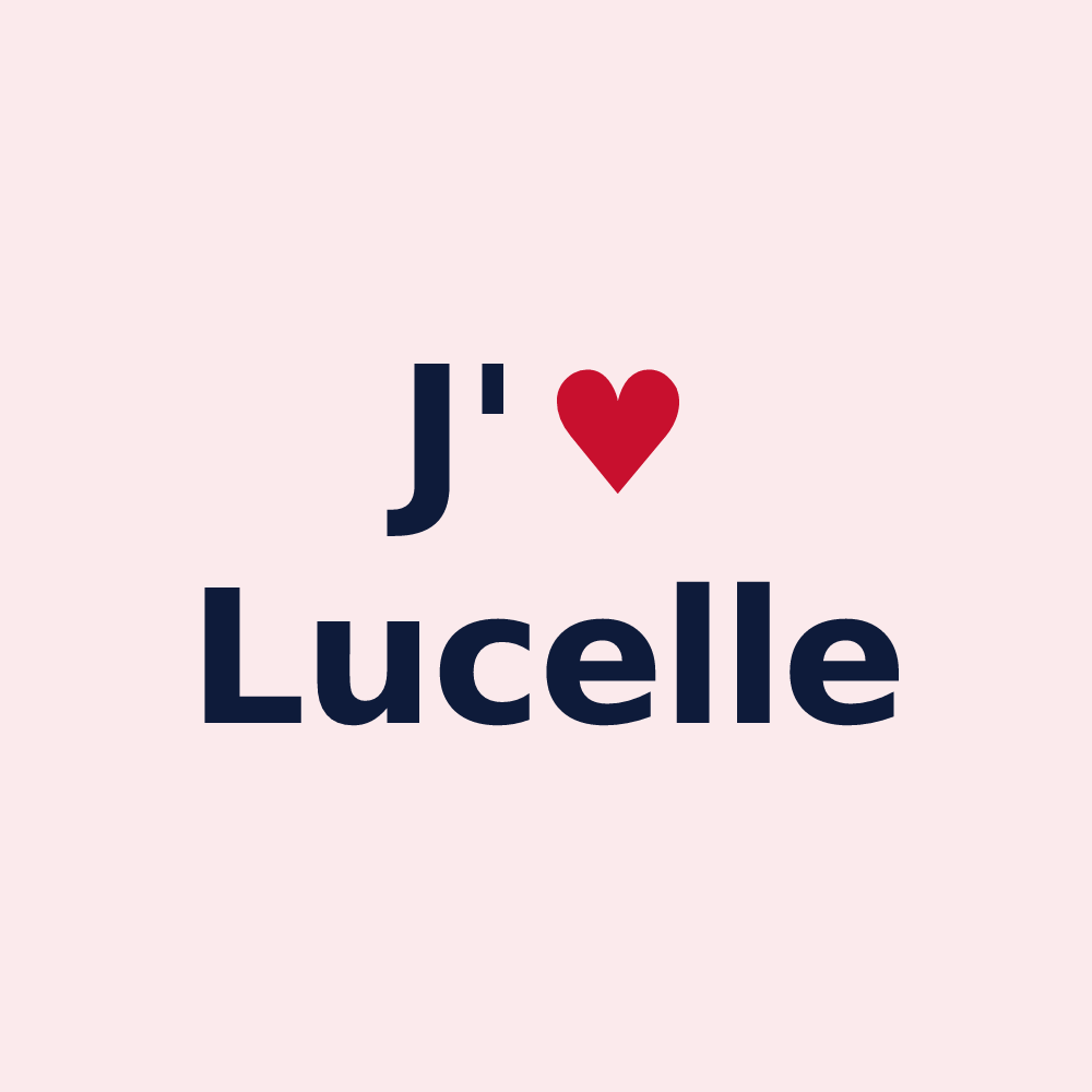 Magnet personnalisé Lucelle — design J'aime Lucelle