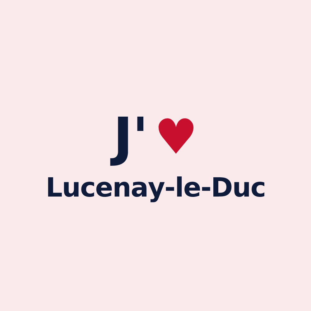 Magnet personnalisé Lucenay-le-Duc — design J'aime Lucenay-le-Duc