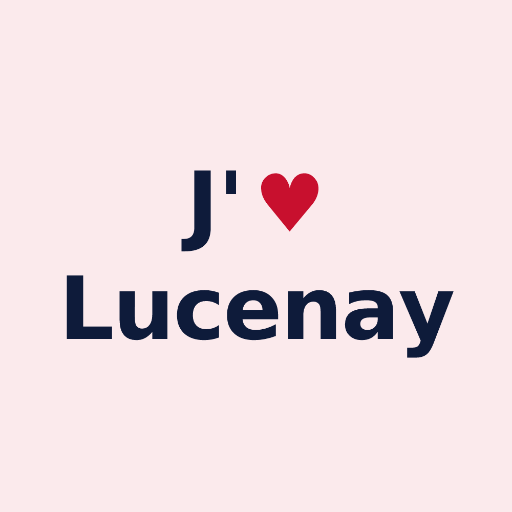 Magnet personnalisé Lucenay — design J'aime Lucenay