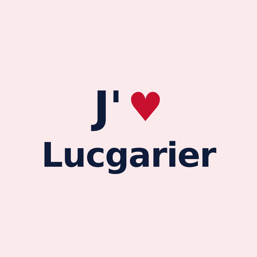 Magnet personnalisé Lucgarier — design J'aime Lucgarier