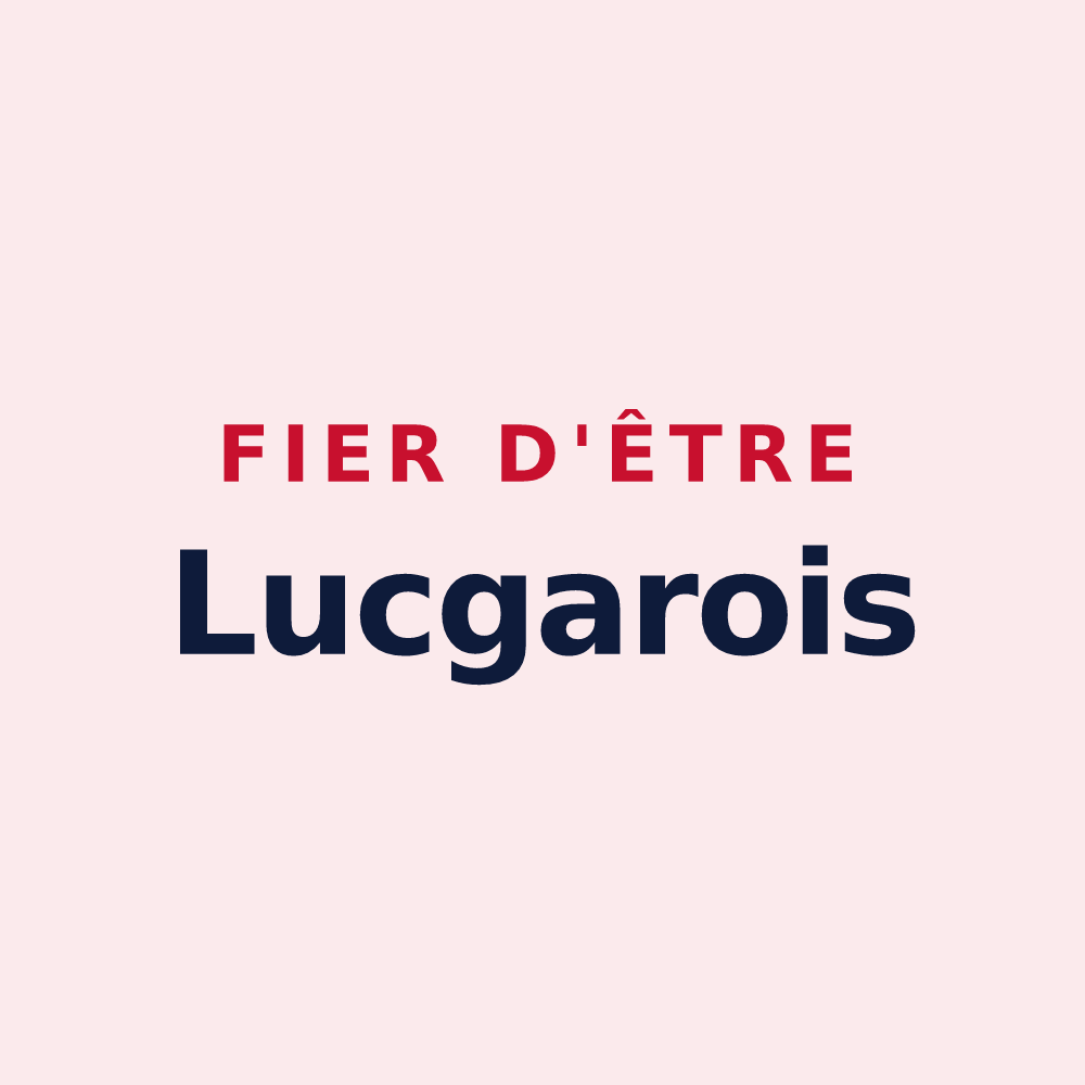Magnet « Fier d'être Lucgarois » — design pour Lucgarier