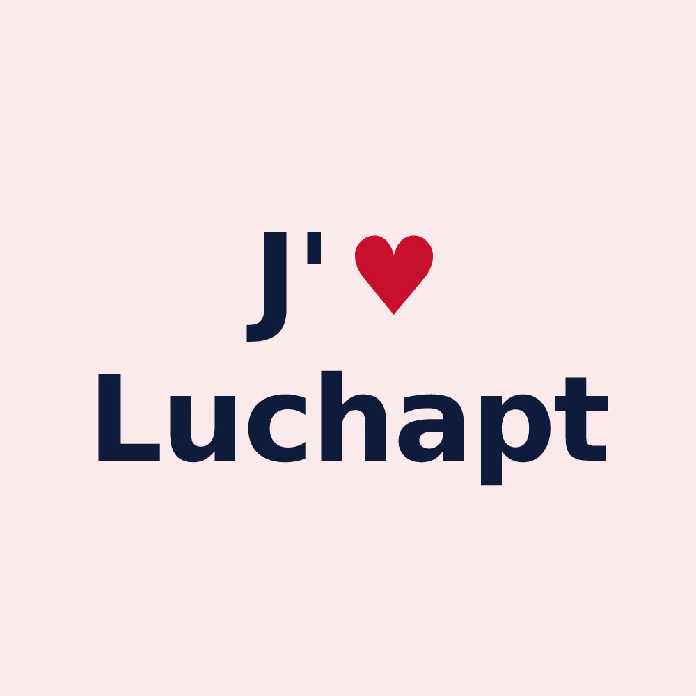 Magnet personnalisé Luchapt — design J'aime Luchapt