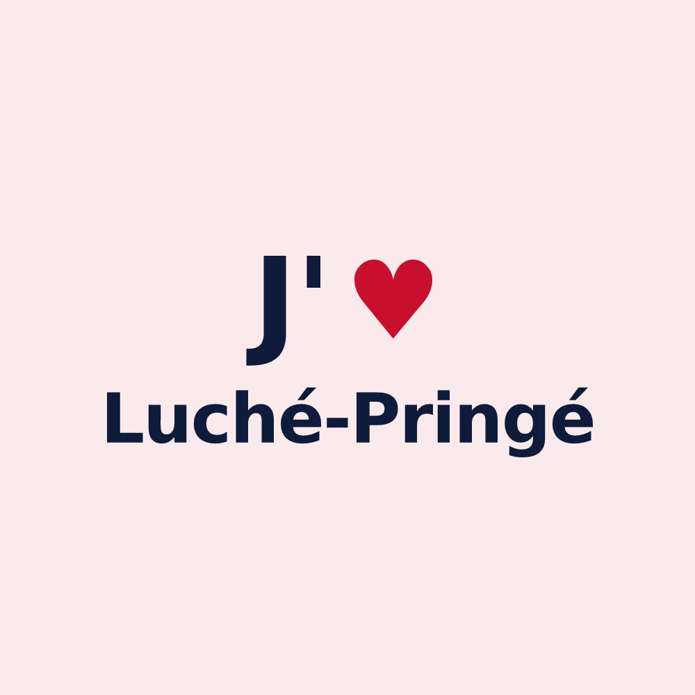 Magnet personnalisé Luché-Pringé — design J'aime Luché-Pringé