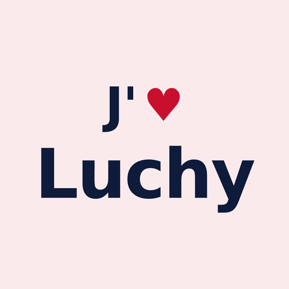 Magnet personnalisé Luchy — design J'aime Luchy