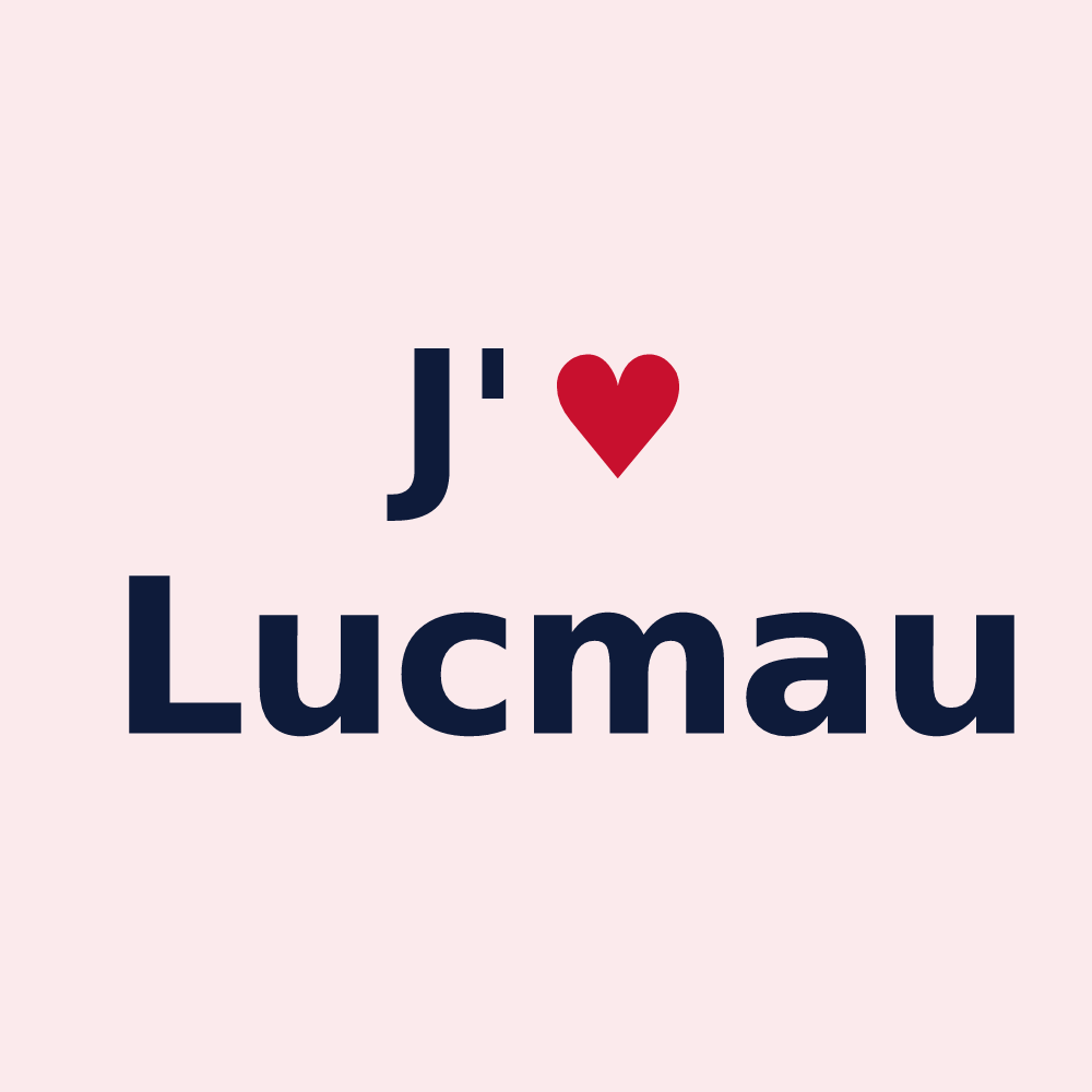 Magnet personnalisé Lucmau — design J'aime Lucmau