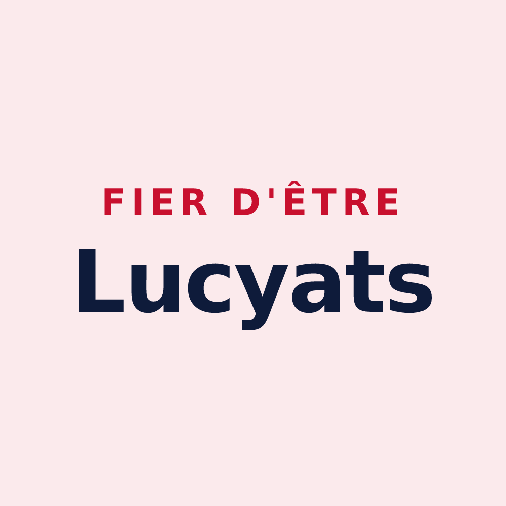 Magnet « Fier d'être Lucyats » — design pour Lucy-sur-Cure
