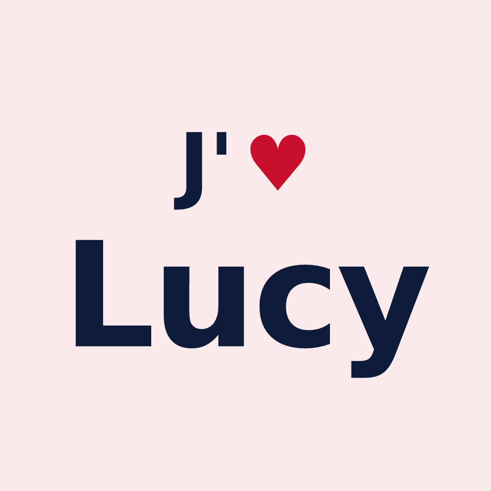 Magnet personnalisé Lucy — design J'aime Lucy