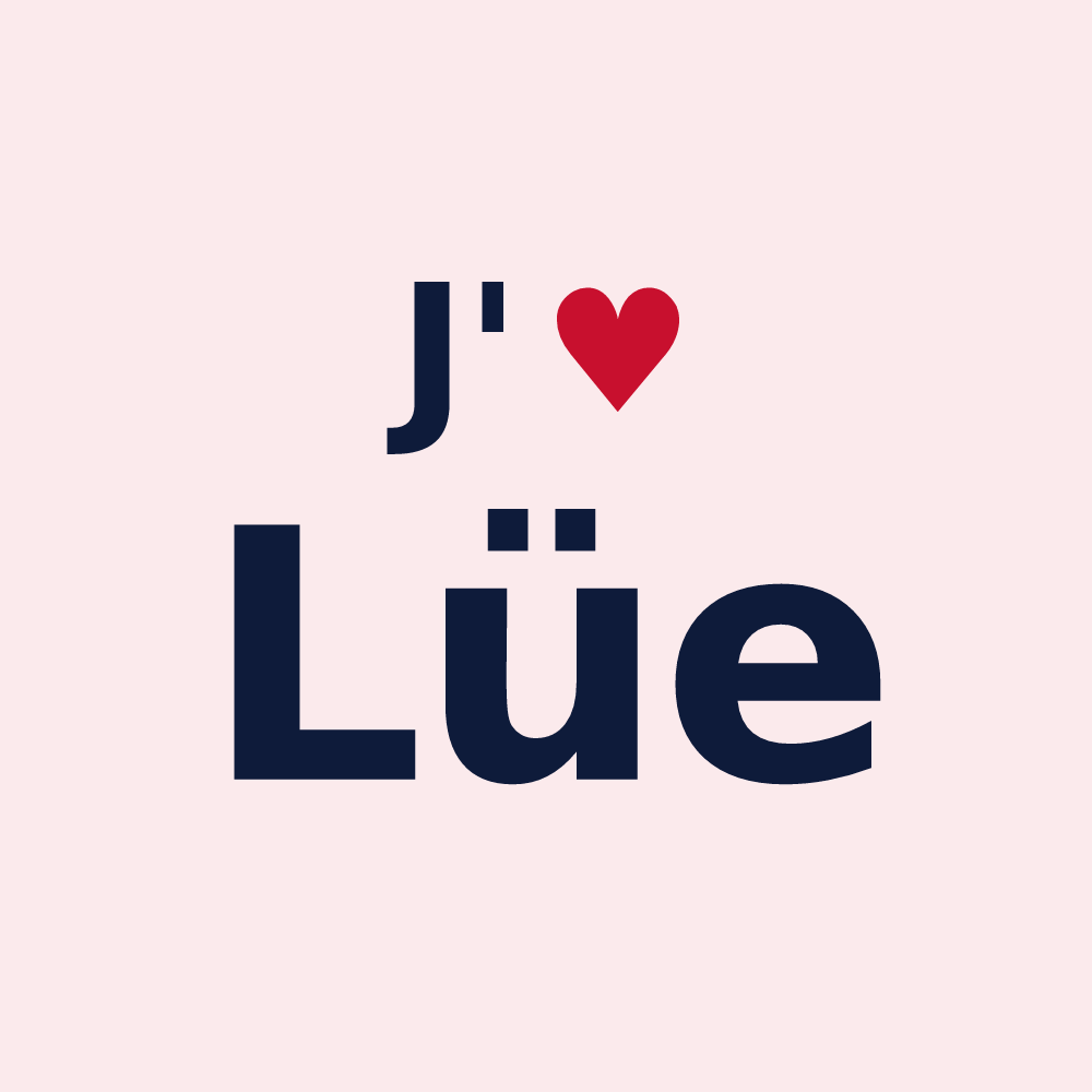 Magnet personnalisé Lüe — design J'aime Lüe