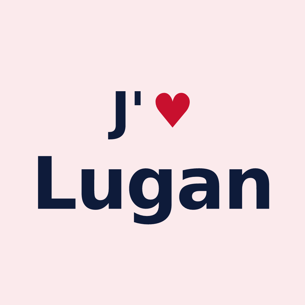 Magnet personnalisé Lugan — design J'aime Lugan
