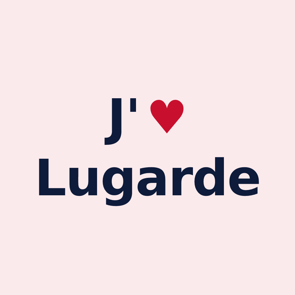 Magnet personnalisé Lugarde — design J'aime Lugarde