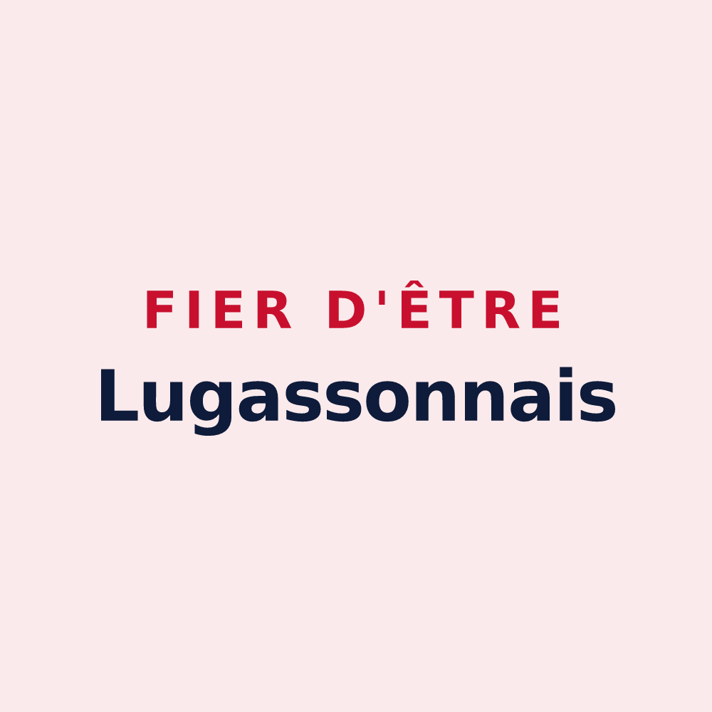 Magnet « Fier d'être Lugassonnais » — design pour Lugasson