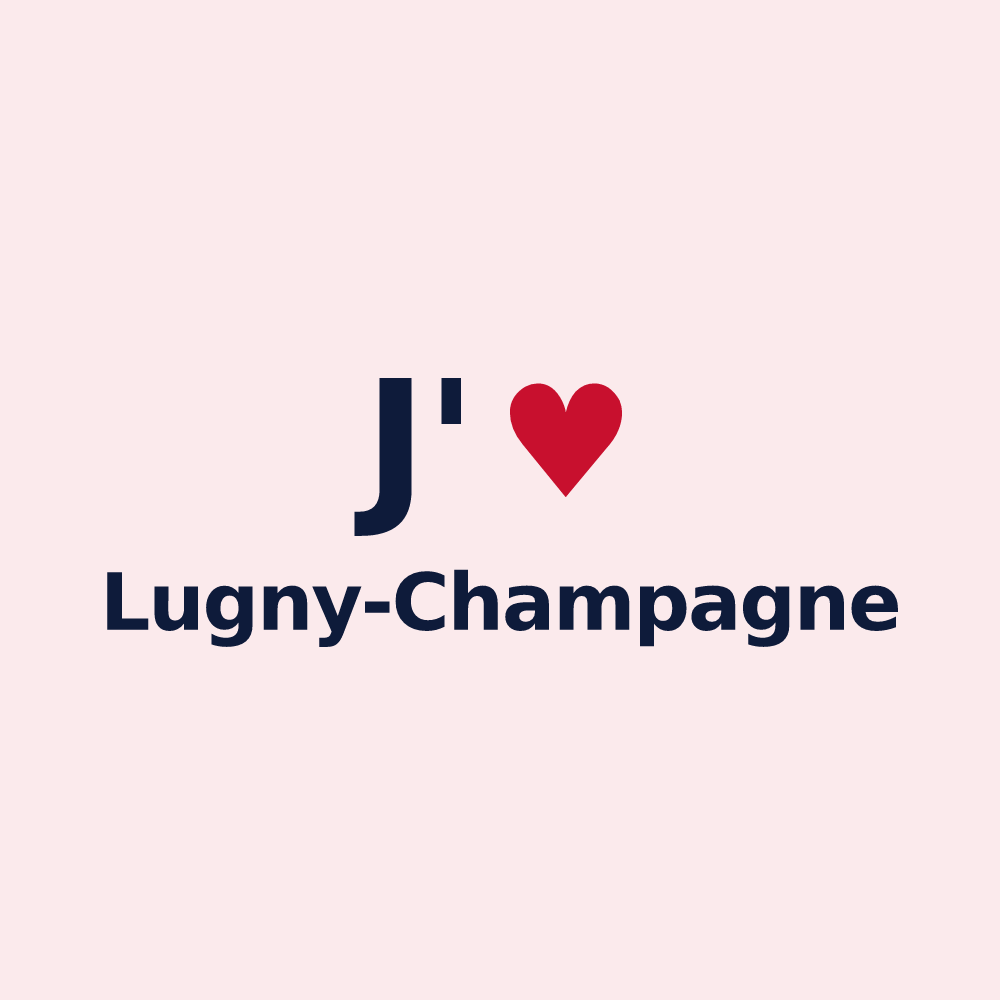 Magnet personnalisé Lugny-Champagne — design J'aime Lugny-Champagne