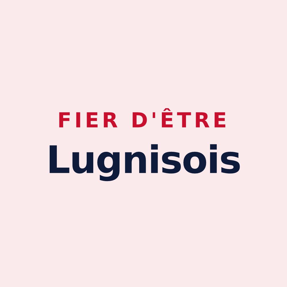 Magnet « Fier d'être Lugnisois » — design pour Lugny