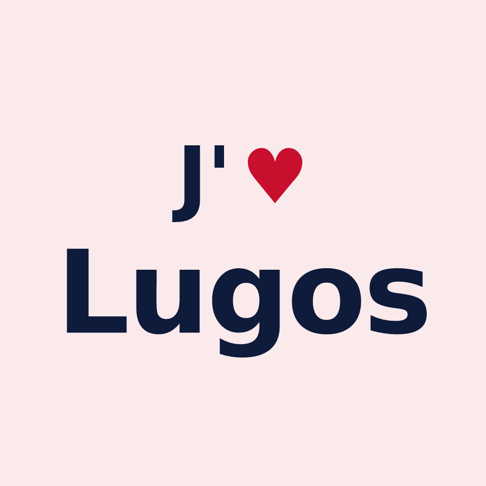 Magnet personnalisé Lugos — design J'aime Lugos
